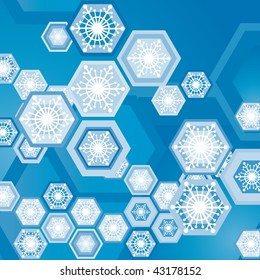 Abstract snowflakes background