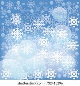 Abstract snowflakes background drawn from geometric shapes.vector illustration