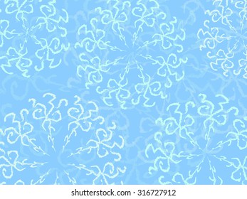 Abstract snowflakes background. Unusual light vector background pattern can be used for web design, textures and textile cloth, printed products.