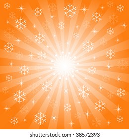 Abstract Snowflakes Burst Background