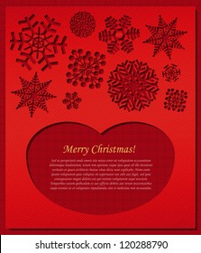 Abstract Snowflakes Christmas Card