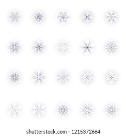 Abstract Snowflakes Collection