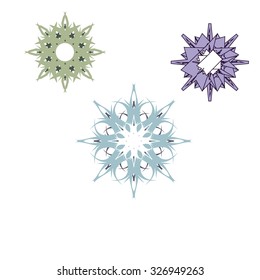 abstract snowflakes.vector illustration.