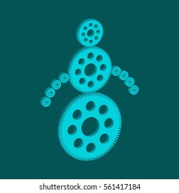 Abstract snowman. Vector illustration. Snowman.