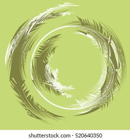 Abstract Snowstorm vector illustration. Round Element For Design. Circle Logo Templates. Brush Stroke Swirls. O Letter paint.