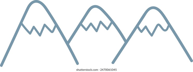 Abstract Snowy Mountains Vector Illustration