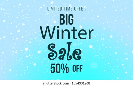 Abstract snowy winter sale with discount 