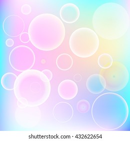 Abstract soap bubble on colourful background.