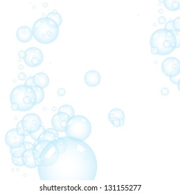 Abstract soap bubbles background design vector