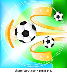 Abstract soccer ball  background