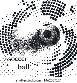 Abstract soccer ball consisting of points