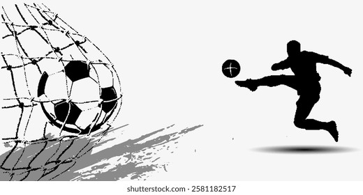 abstract soccer ball kickoff dark background design vector