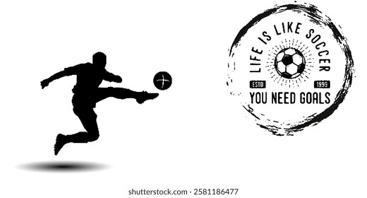 abstract soccer ball kickoff dark background design vector