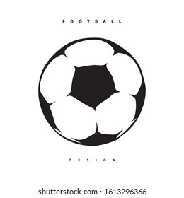 Abstrato bola de futebol, logotipo separadamente em um fundo branco. Design impresso para têxtil, cartaz, cartão de visita, folheto.