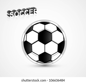 abstract soccer ball outline black background vector