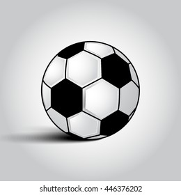 Abstract soccer ball. The paper element. Logo