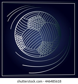 Abstract soccer ball.  Suitable for invitation, flyer, sticker, poster, banner, card, label, cover, web. Vector illustration.