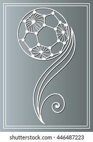 Abstract soccer ball.  Suitable for invitation, flyer, sticker, poster, banner, card, label, cover, web. Vector illustration.