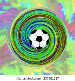abstract soccer ball. Vector