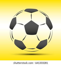Abstract soccer ball yellow