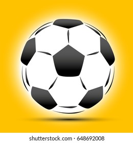 Abstract Soccer ball yellow