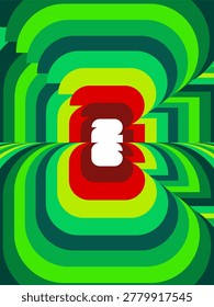 Abstract soccer competition pattern with wavy curved lines optical effect mirror reflection radio waves monochrome football glass green beam field lights neon retro frame football sports game elements flyer layout for futuristic sport advertising promotion brochure cover layout for modern poster wallpaper cards stationary art print web site apps social media marketing online concept idea tv design 2026 net template vector illustration