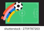 Abstract soccer field background for World Championship 2026. Modern sport vector illustration.