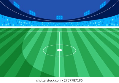 Abstract soccer field background for World Championship 2026 tournament. Modern sport stadium vector illustration.