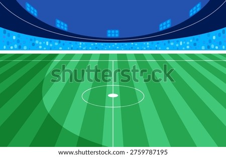 Abstract soccer field background for World Championship 2026 tournament. Modern sport stadium vector illustration.