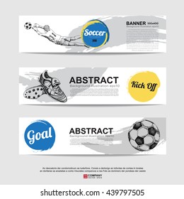 Abstract Soccer( Football ) Banner.Illustration Eps 10