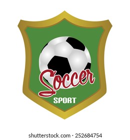abstract soccer object on a white background