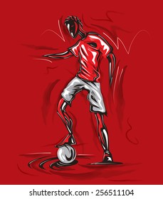 Abstract Soccer Player, Artwork (Vector At)