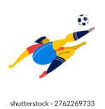 Abstract soccer player figure. World football championship modern vector illustrations and icons series.