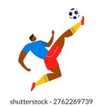 Abstract soccer player figure. World football championship modern vector illustrations and icons series.