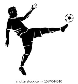 abstract soccer player vector illustration