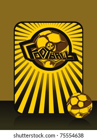 abstract soccer sport background with isolated soccer, vector illustration