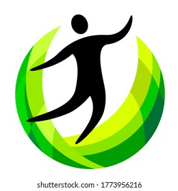 Abstract soccer sport logo in vector quality.