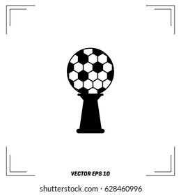 Abstract Soccer Trophy. Vector Illustration