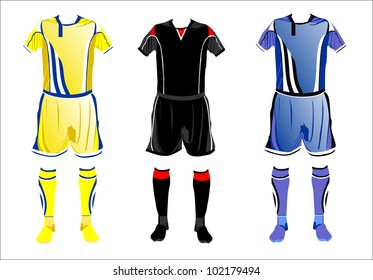 Abstract Soccer uniforms