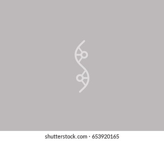 Abstract social dna logo design. Medicine, science, tech, lab vector logotype. Team work logistic structure icon symbol