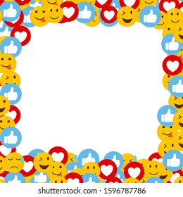 Abstract social Emotions background. vector illustration 