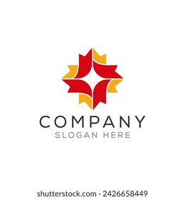 diseño de logotipo social abstracto ilustración vectorial