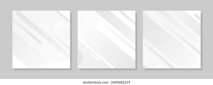 abstract social media background collection White Stylish Geometric vector	