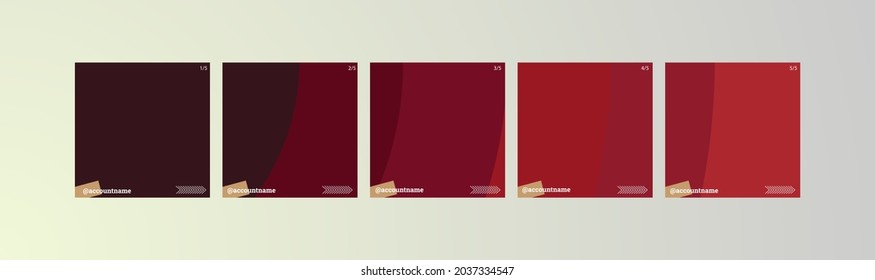 Abstract social media background with multiple abstract rounded-waves stripes and dark red gradients. Suitable for social media post, feed, and stories background.