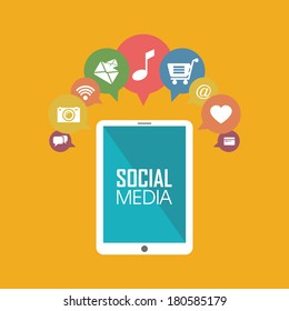 abstract social media background with some special objects