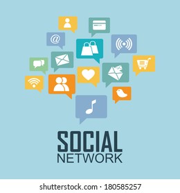 abstract social media background with some special objects