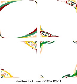 abstract social media banner. frame. border. background. red. green. yellow