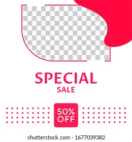 ABSTRACT SOCIAL MEDIA BANNER TEMPLATE SALES. EDITABLE COVER DESIGN PROMOTION SALE VECTOR