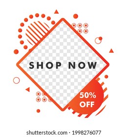 abstract social media banner template. promotion banner. ready use vector design template.