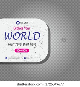 Abstract social media design post travel, Template for social media post, template design for travel ads, eps 10, vector illustration